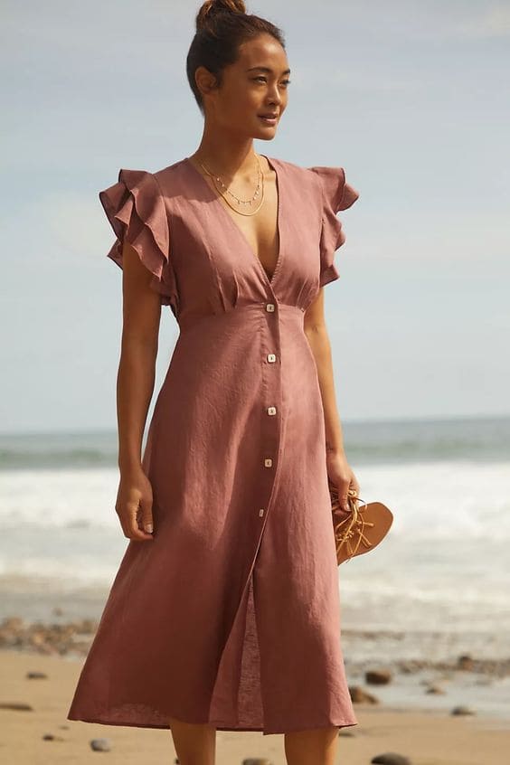 Formal Linen Dress 3