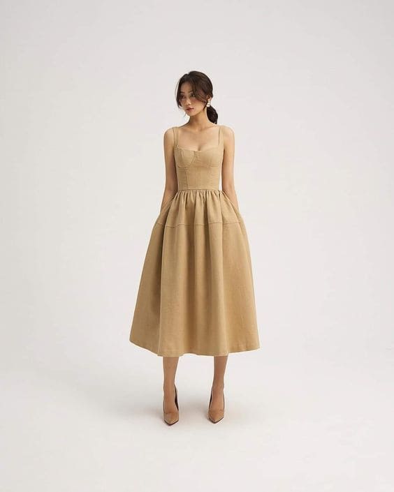 Formal Linen Dress 6