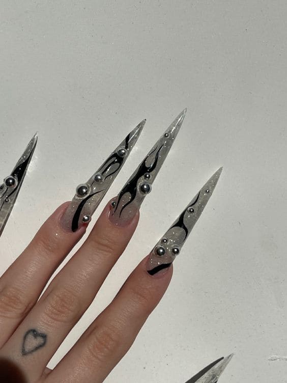 Futuristic Long Nails 4