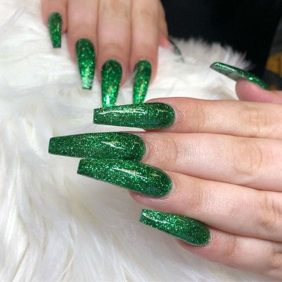 Glittery Green 4