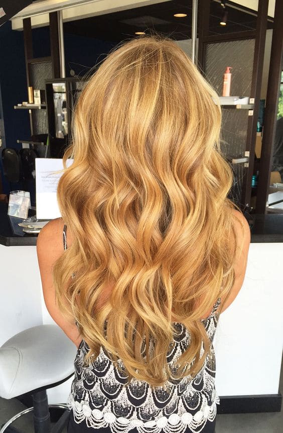 Golden Blonde with Chestnut Lowlights 2