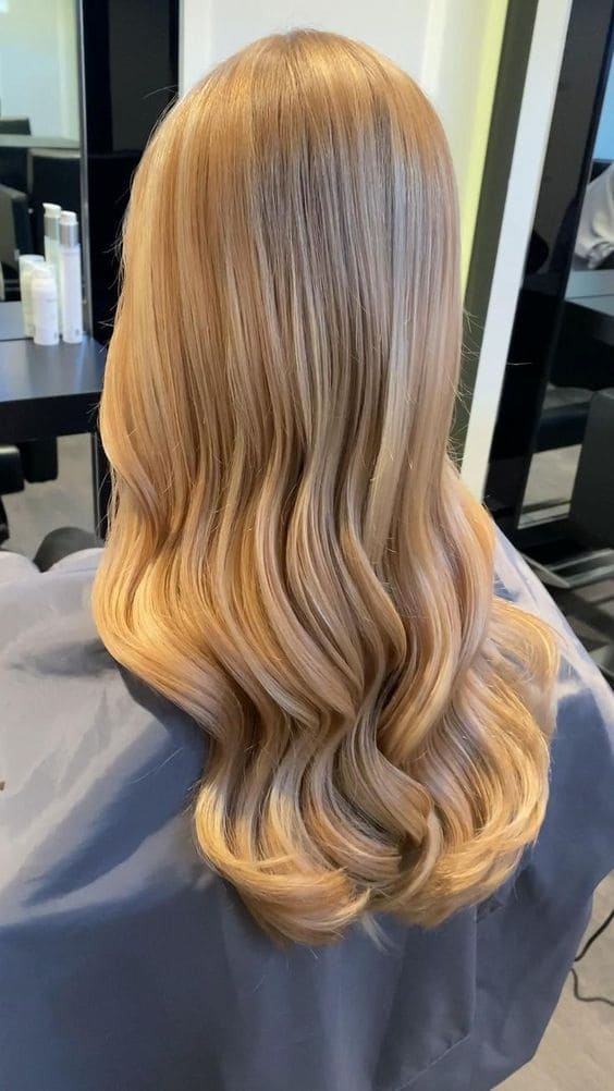 Golden Blonde with Chestnut Lowlights 6