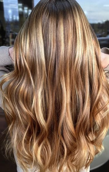 Honey Blonde with Caramel Lowlights 5