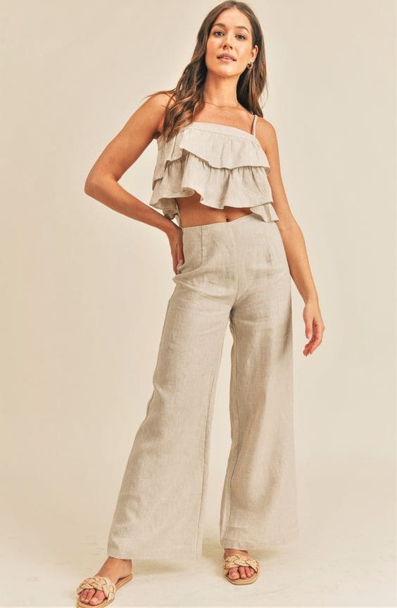 Linen Matching Set Pants 6