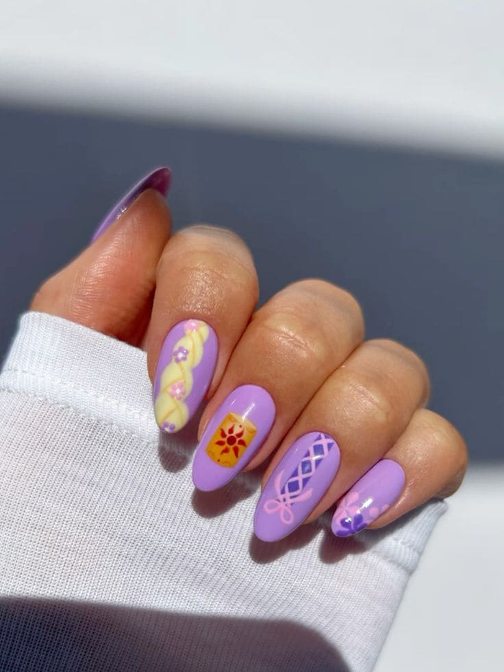 Manicure Inspired By Rapunzel 4