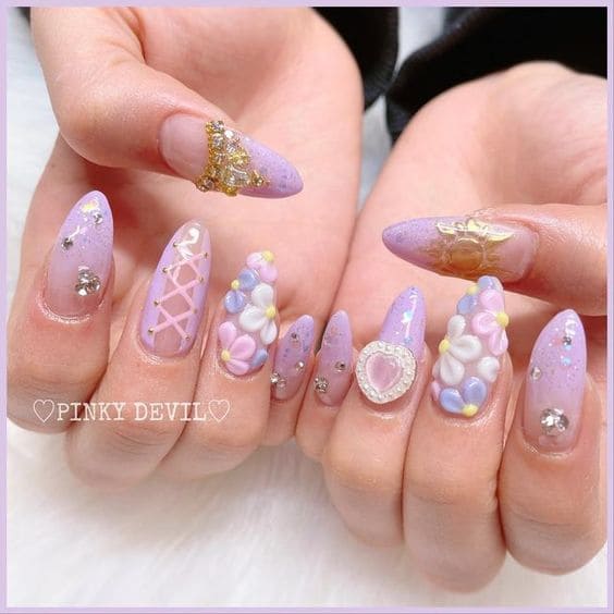 Manicure Inspired By Rapunzel 6