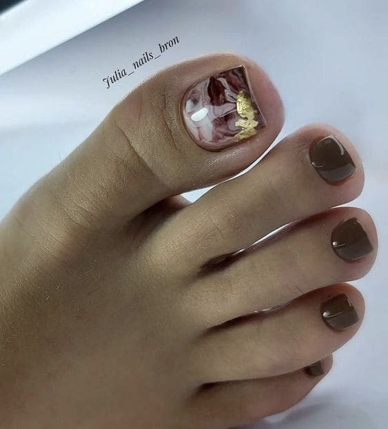 Marble Toe Nail Art 4