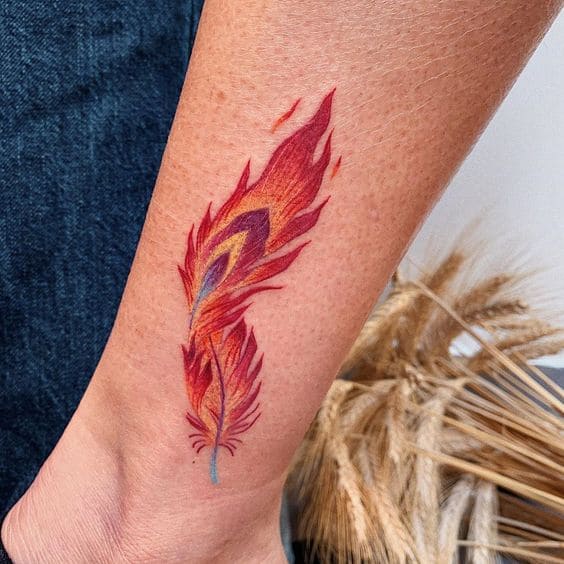Phoenix Feather Tattoos 1