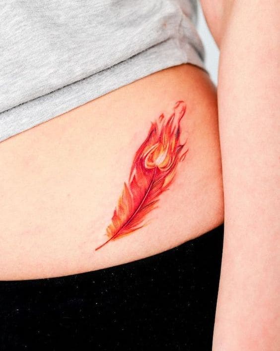 Phoenix Feather Tattoos 2