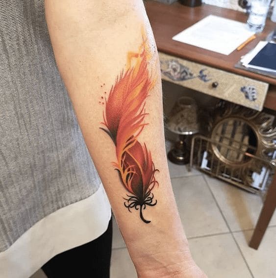 Phoenix Feather Tattoos 3