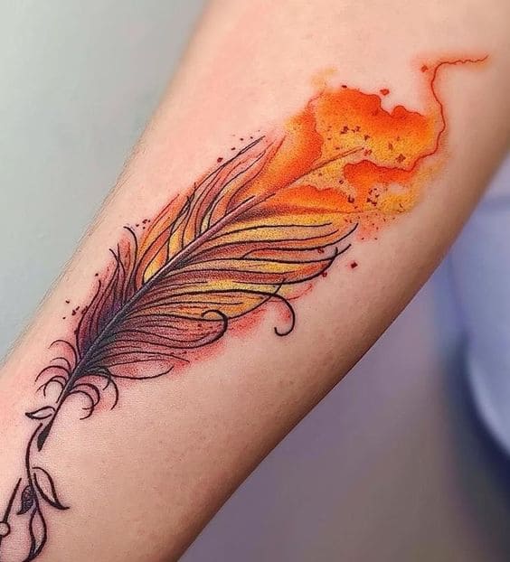 Phoenix Feather Tattoos 4