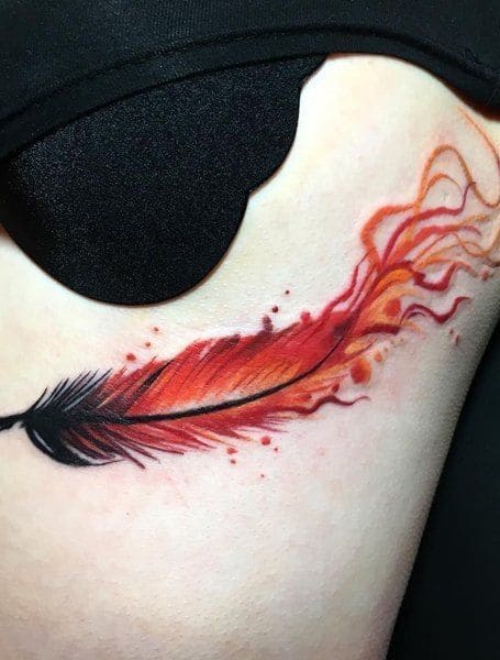 Phoenix Feather Tattoos 5