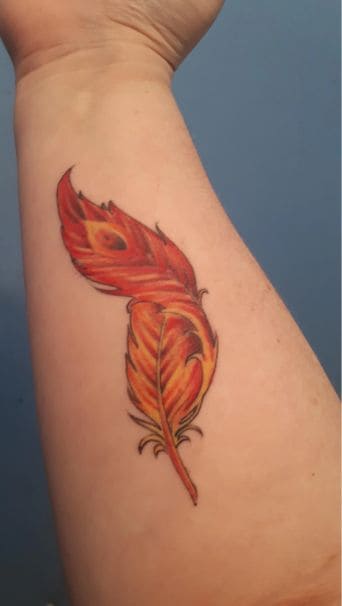 Phoenix Feather Tattoos 8
