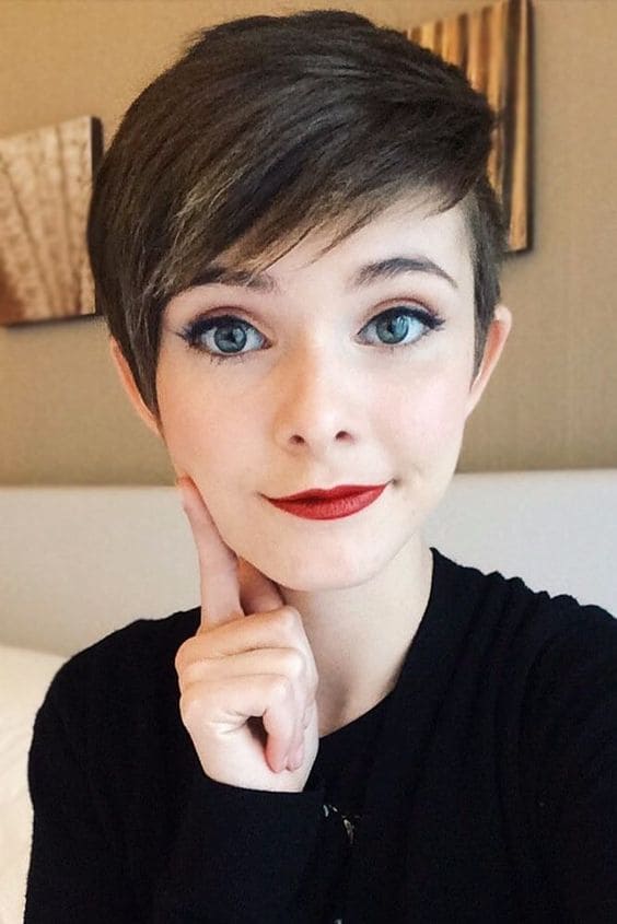 Pixie Cut With Long Bangs 3