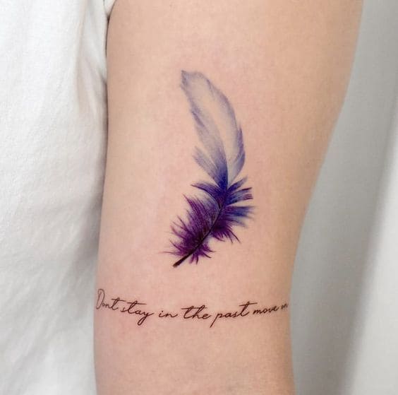 Quote Feather Tattoo Ideas 4