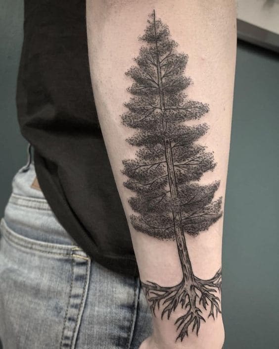 Realistic Pine Tattoos 6