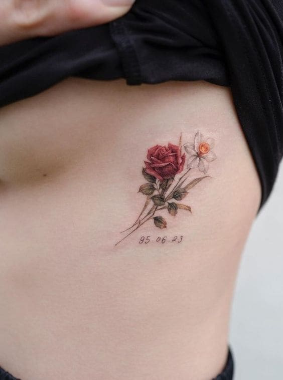 Rose Bouquet Tattoos 6