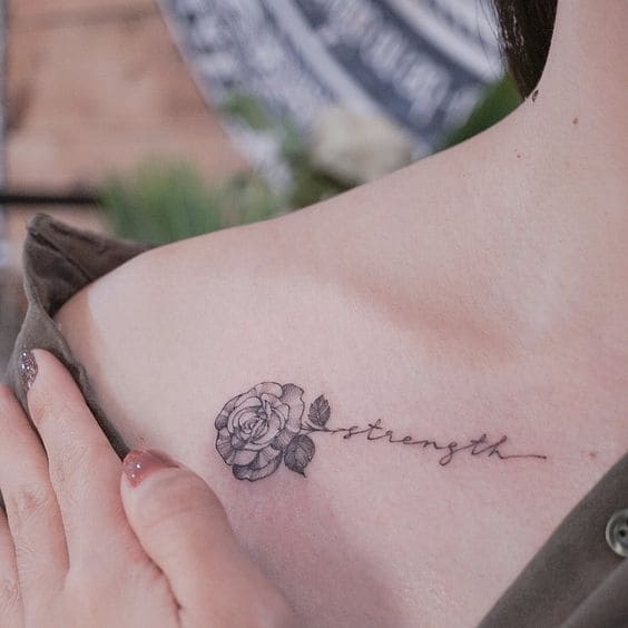 Rose Quote Tattoos 1