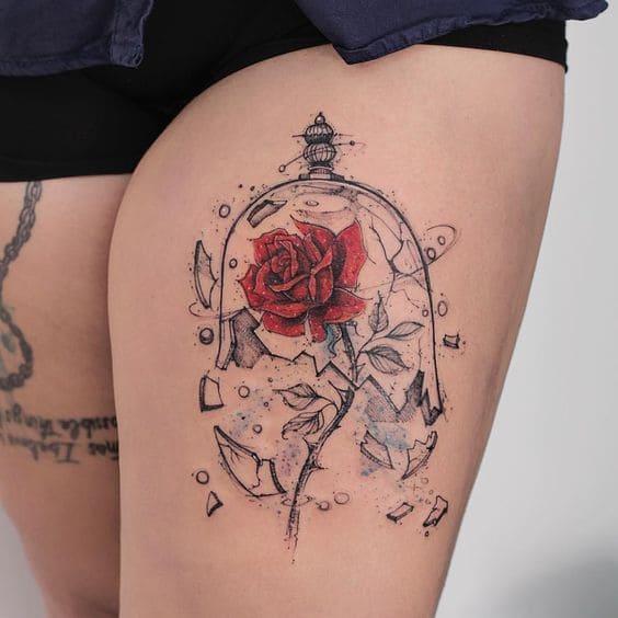 Rose Tattoo Ideas From Beauty And The Beast 1