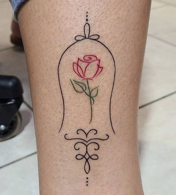 Rose Tattoo Ideas From Beauty And The Beast 5