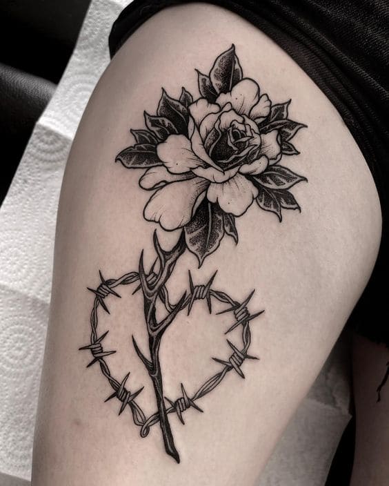 Rose Thorn Tattoo 2