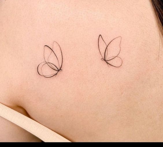 Simplest Butterfly Tattoo Designs 1