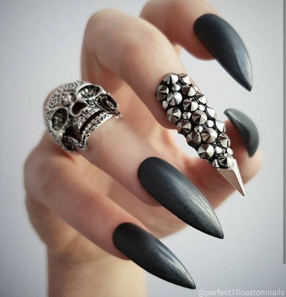 Studded Stiletto Manicure 1