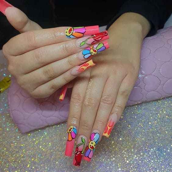 Takashi Murakami Flower Nails 4