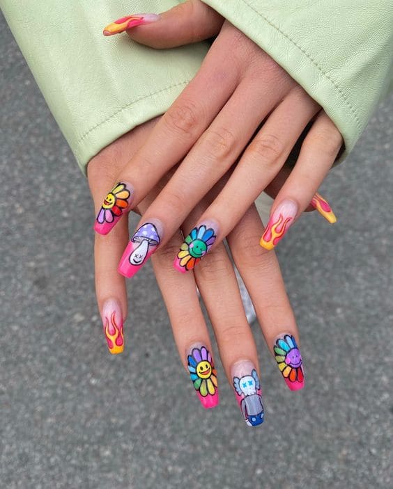 Takashi Murakami Flower Nails 7