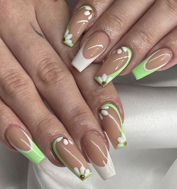 Tiana Princess Nails 1