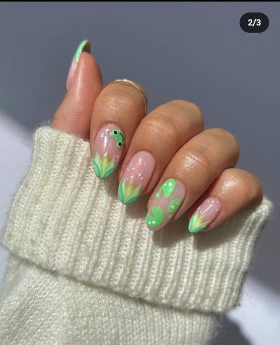 Tiana Princess Nails 3