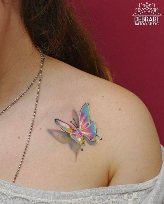 Watercolor Butterfly Tattoo Ideas 3
