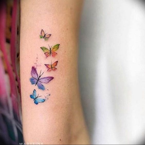 Watercolor Butterfly Tattoo Ideas 5