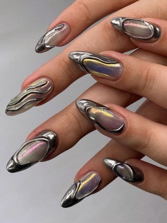 3D Chrome Nails 3