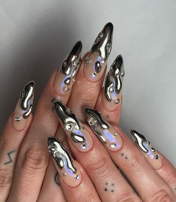 3D Chrome Nails 4