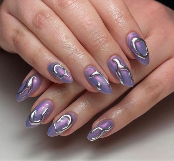 3D Chrome Nails 7