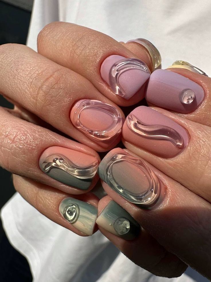 3D Matte Nail Designs 3