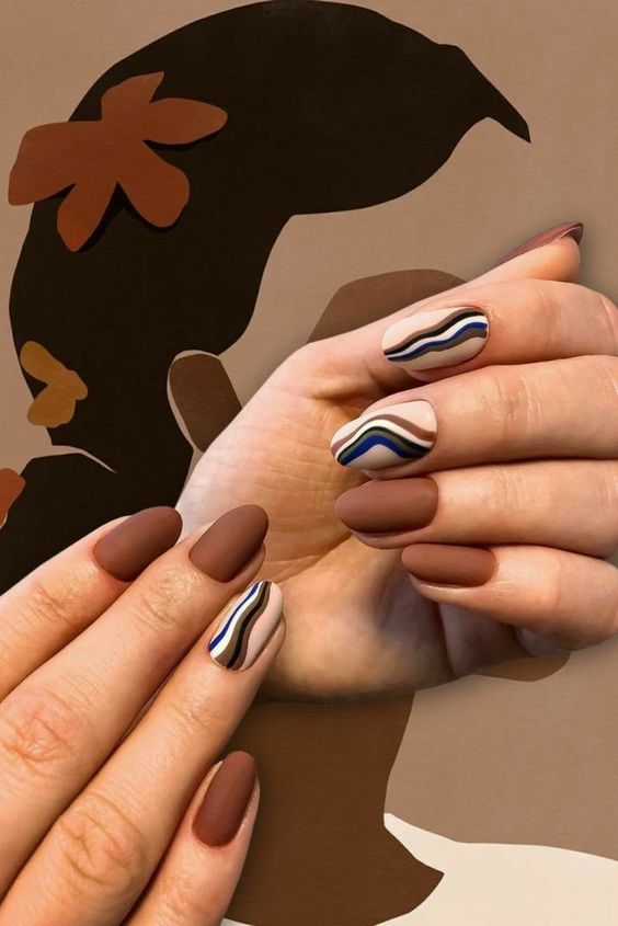 Abstract Matte Manicure 6