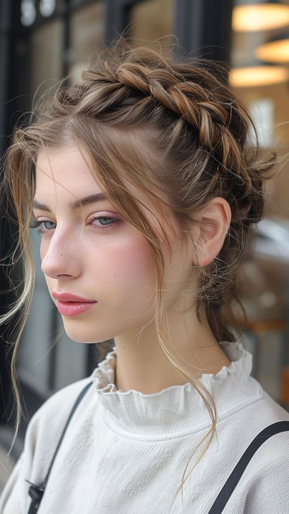 Braided Crown Bridesmaid Hairstyles 2