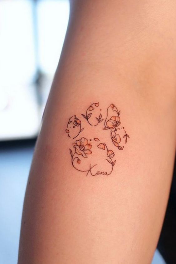 Cat Paw Print Tattoos 1