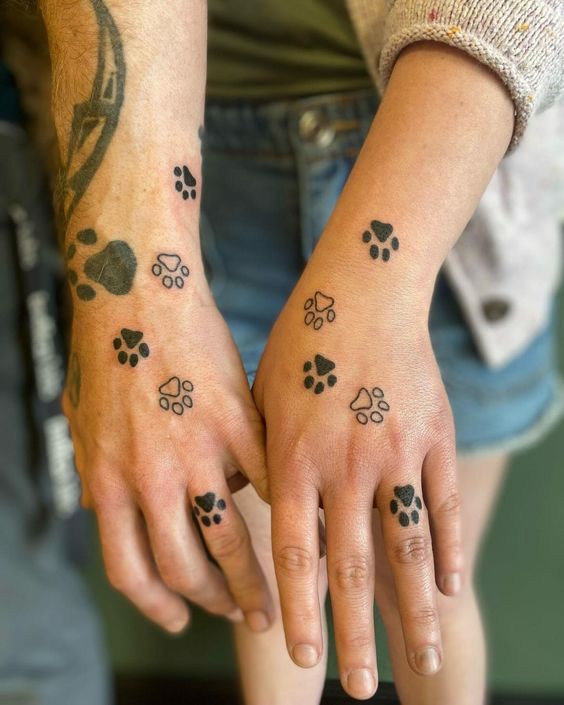 Cat Paw Print Tattoos 4