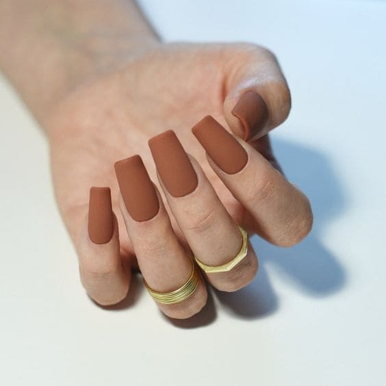 Cinnamon Brown Nails 7