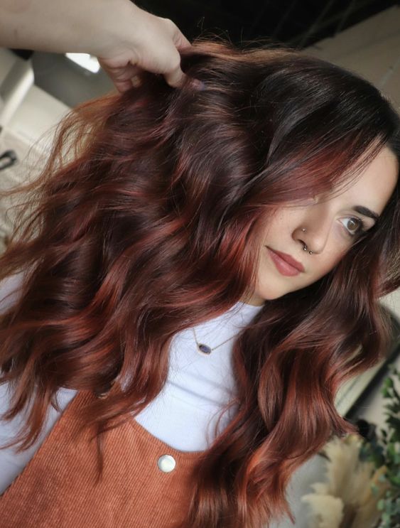 Cinnamon Highlights On Brown Hair 1