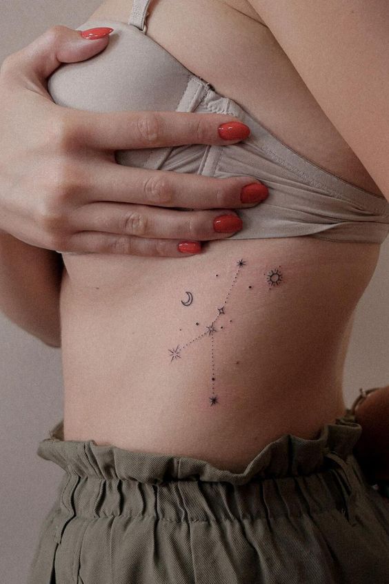 Constellation Small Rib Tattoos 6