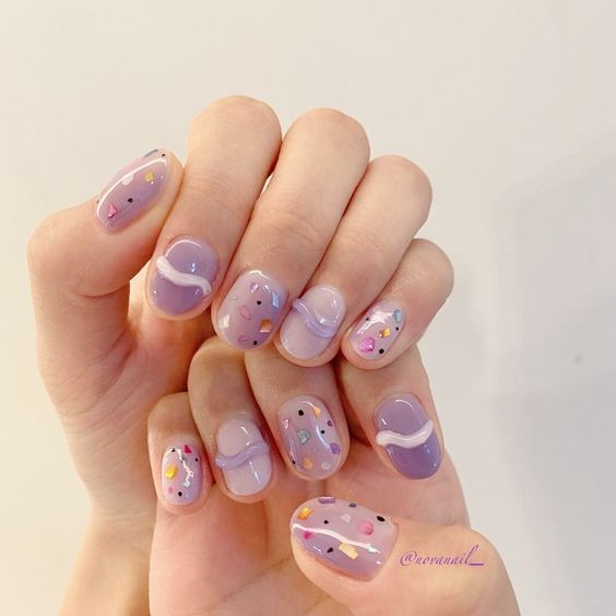 Cute Pastel Jelly Nails 2