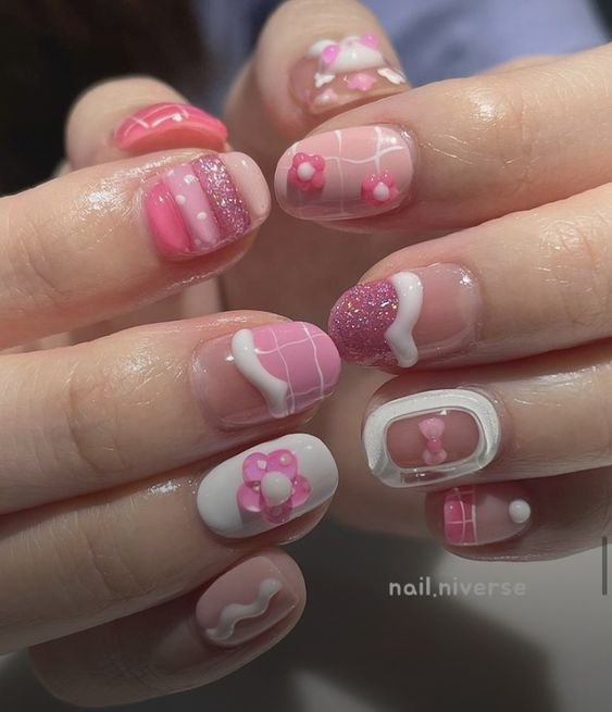 Cute Pastel Jelly Nails 4