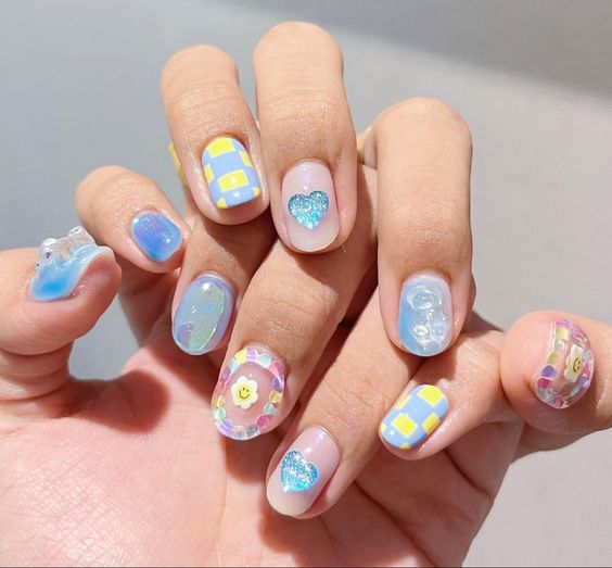 Cute Pastel Jelly Nails 7