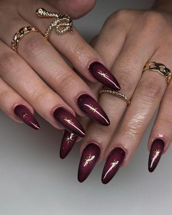 Deep Burgundy On Nails 3