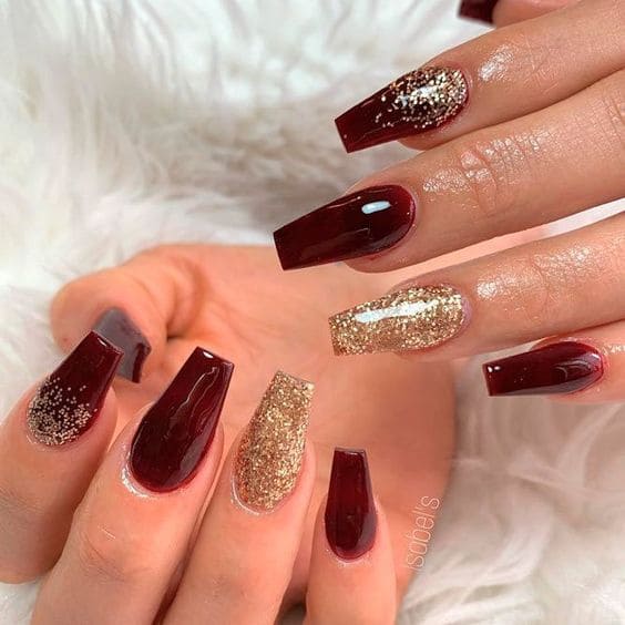 Deep Burgundy On Nails 7