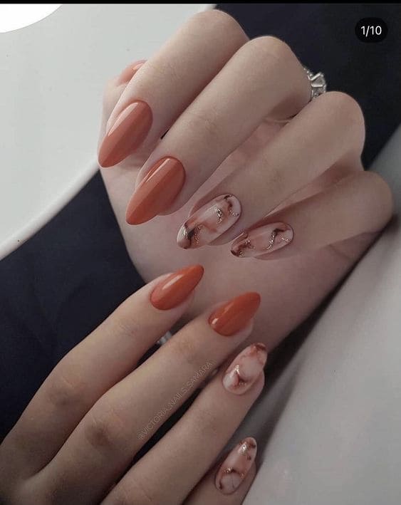 Delicate Fall Nail Art 7